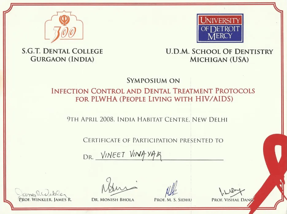 Certificate 6 - Smilessence Dental